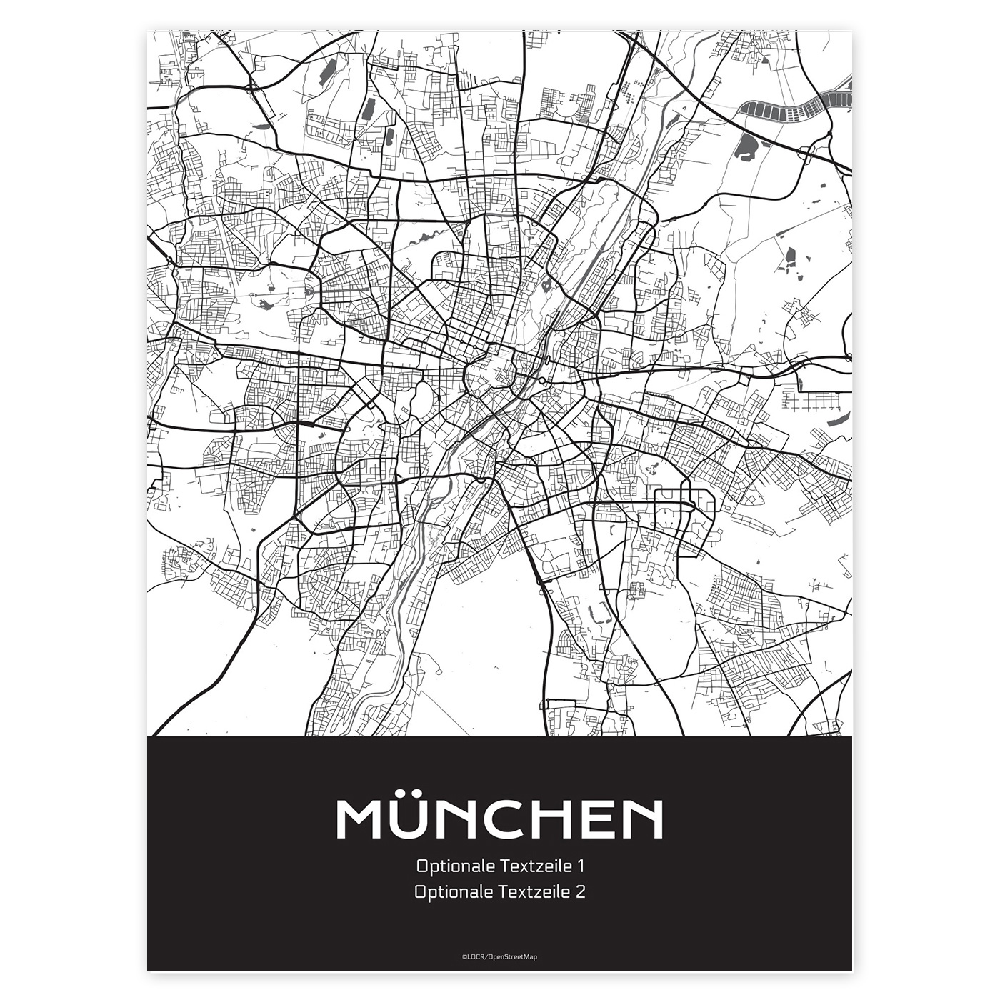 Poster Stadtkarte „München" individuell gestalten