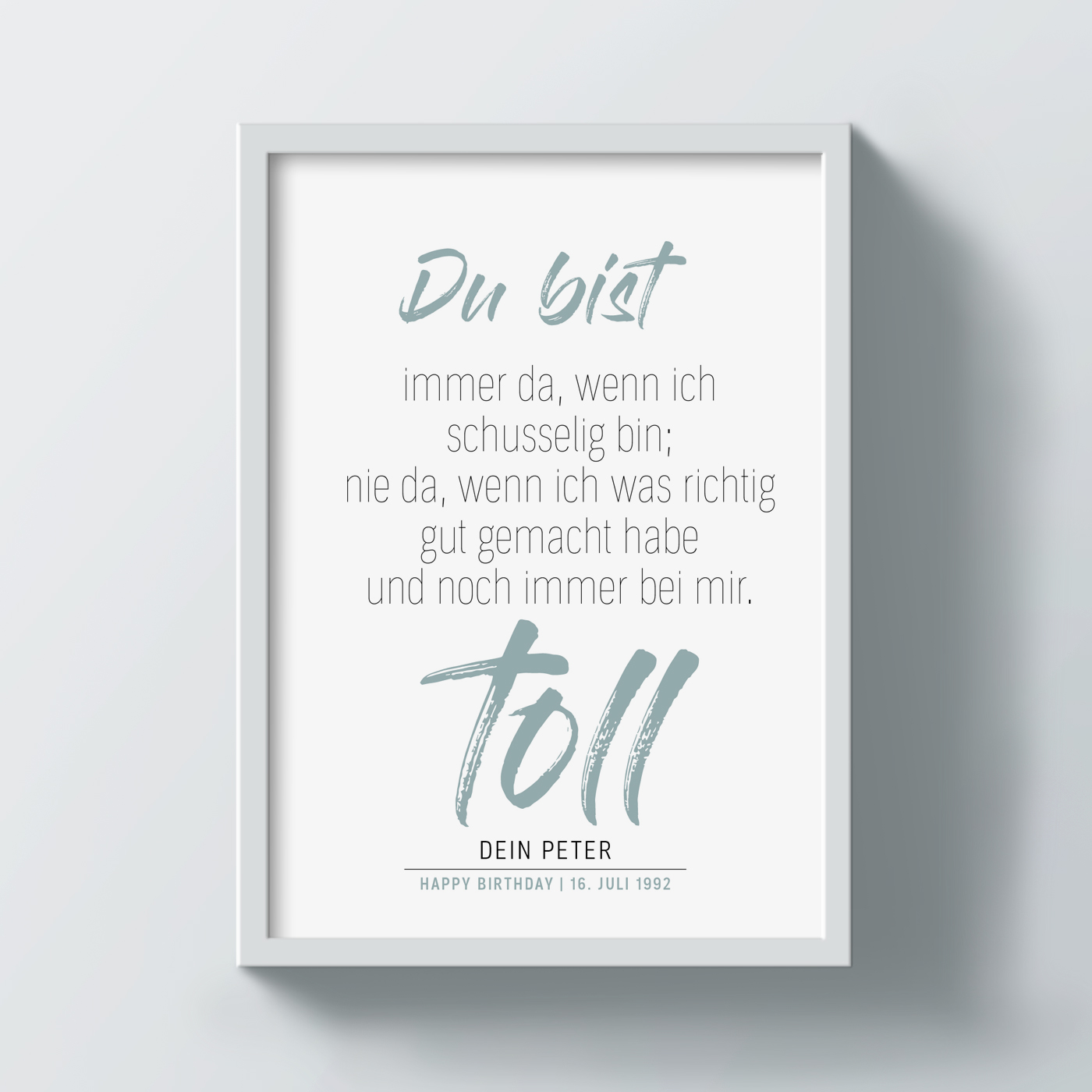 Poster "Du bist toll", individuell gestalten