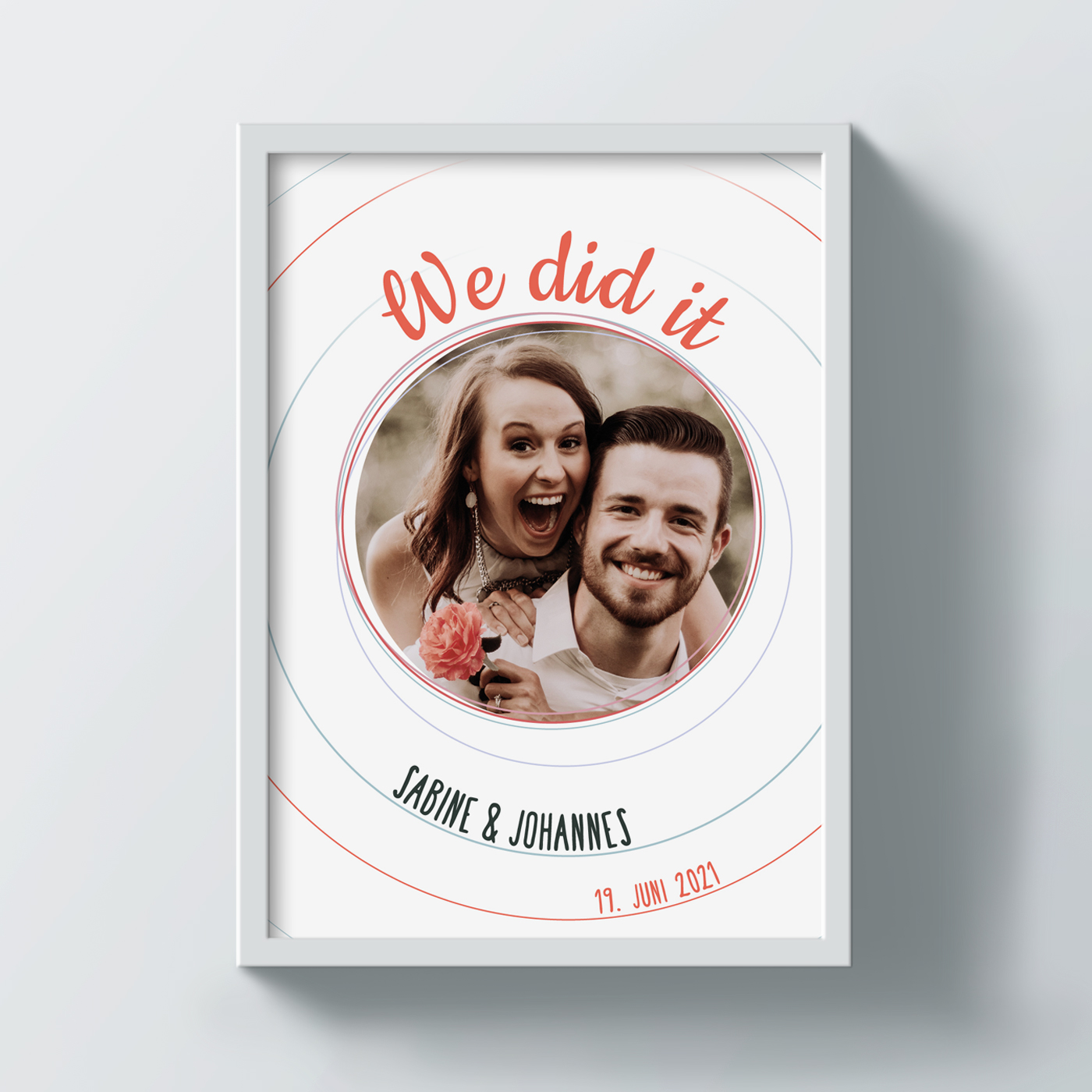 Poster "We did it" individuell gestalten