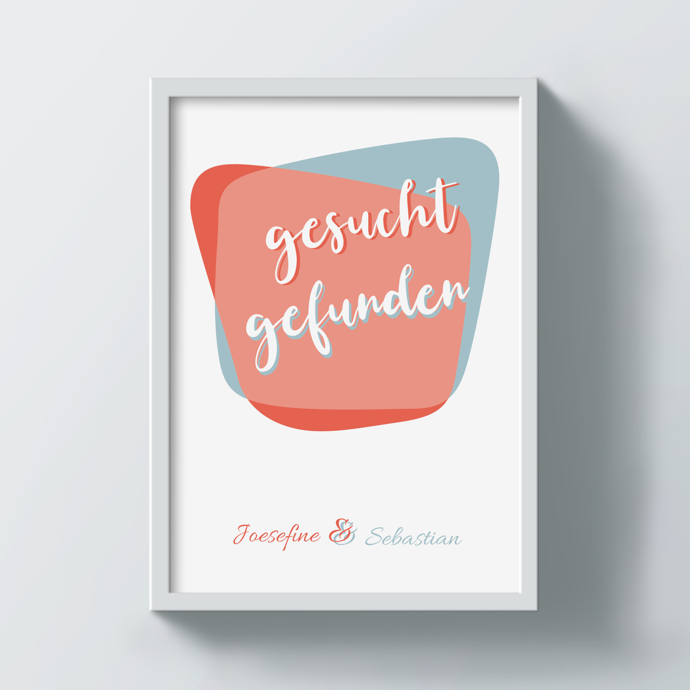 Poster "gesucht, gefunden", bunt, individuell gestalten