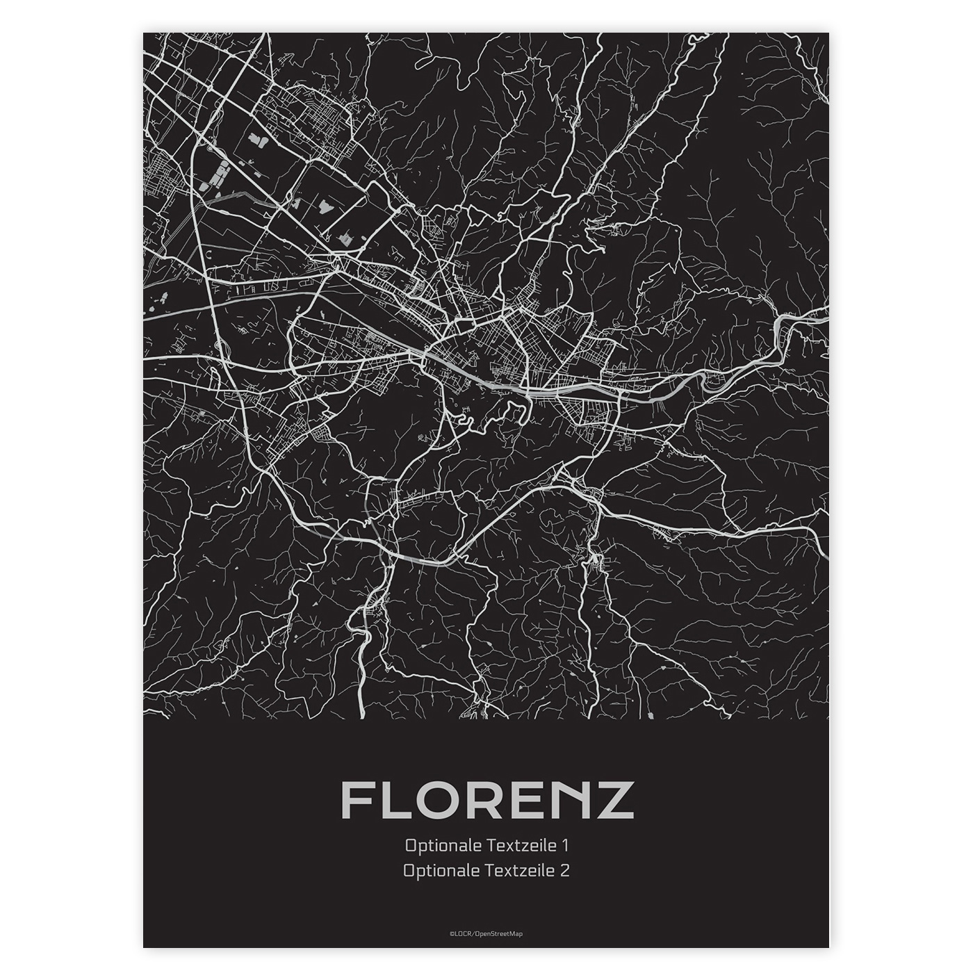 Poster Stadtkarte "Florenz" individuell gestalten