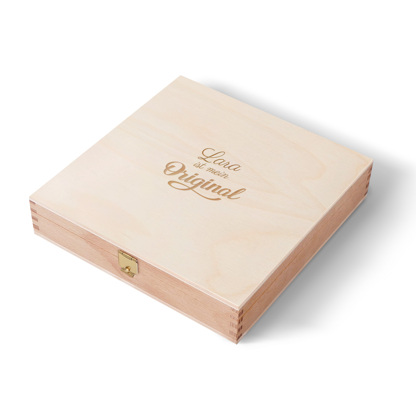 16 Pralinen in Holzbox mit Gravur