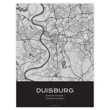 Poster Stadtkarte "Duisburg" individuell gestalten