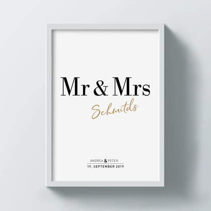 Poster "Mr. & Mrs." individuell gestalten