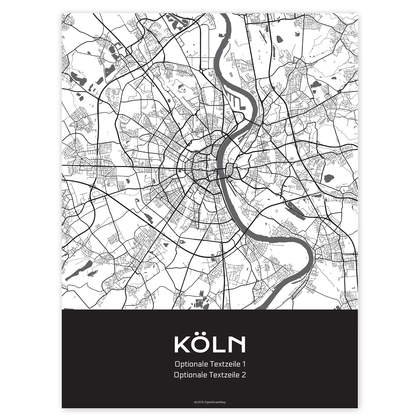 Poster Stadtkarte "Köln" individuell gestalten