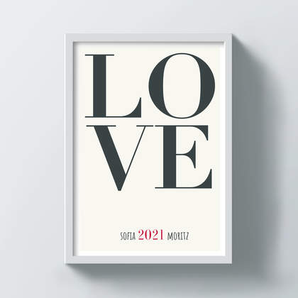 Poster "LOVE" individuell gestalten