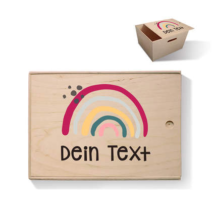 Aufbewahrungsbox aus Holz, verschiedene Motive, personalisierbar