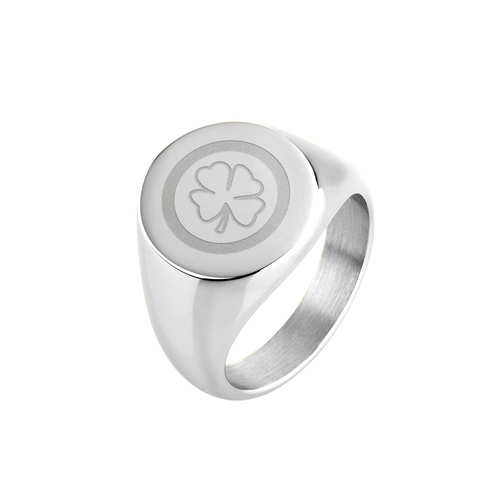 Ring "Siegelring Rund" in Silberfarben