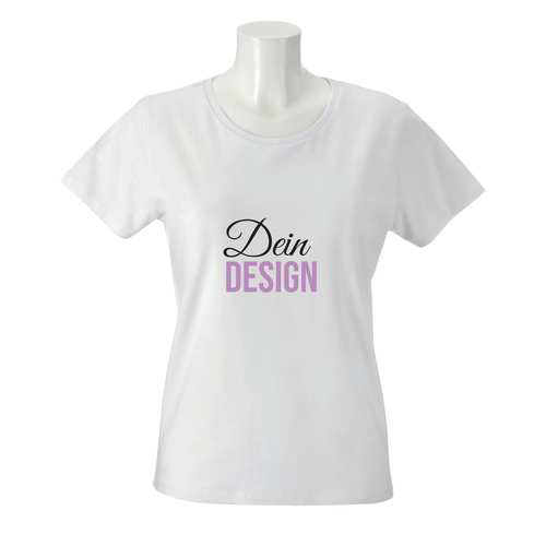 Damen T-Shirt aus Baumwolle mit Bild & Text personalsiert