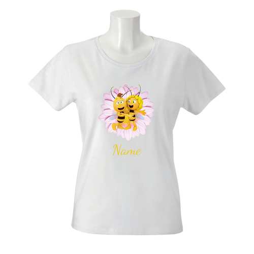 Damen T-Shirt "Biene Maja - Maja und Willi auf Blüte"