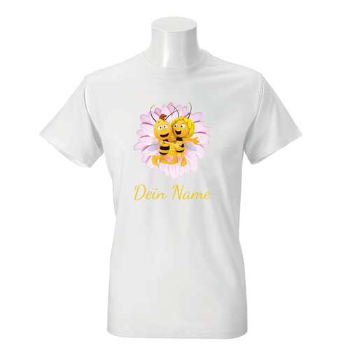 Herren T-Shirt "Biene Maja - Maja und Willi auf Blüte"