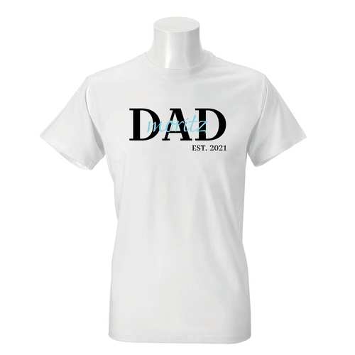 Herren T-Shirt "DAD since" mit Name und Jahr