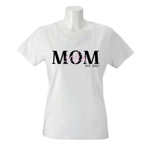 Damen T-Shirt "MOM since" mit Name und Jahr