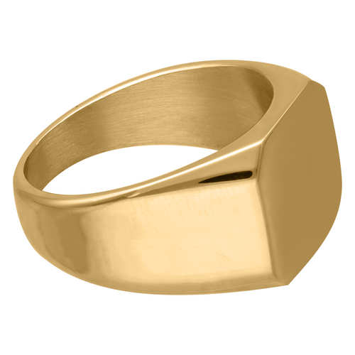 Ring "Siegelring Quadratisch" in Goldfarben