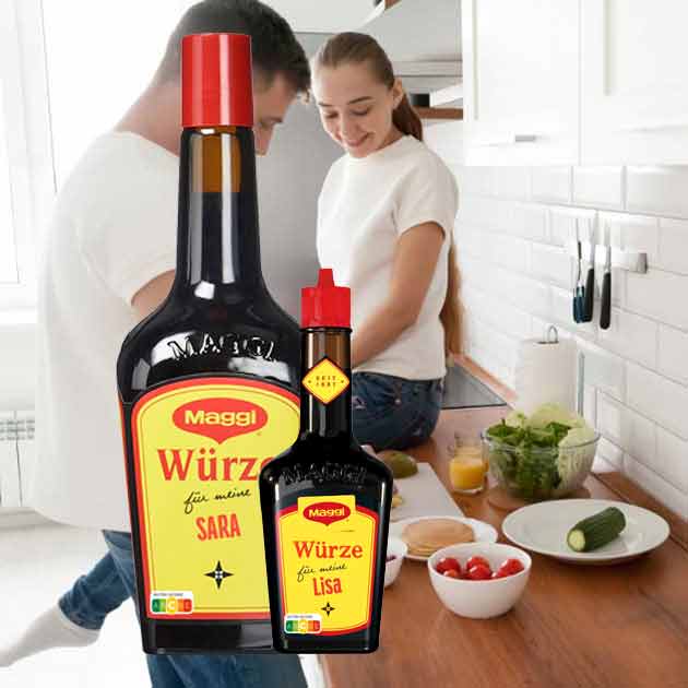 Personalisierte Maggi Flasche